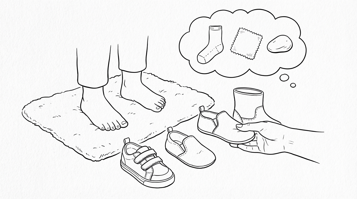 お子さんの足に合った素材や環境を整えることが大切です