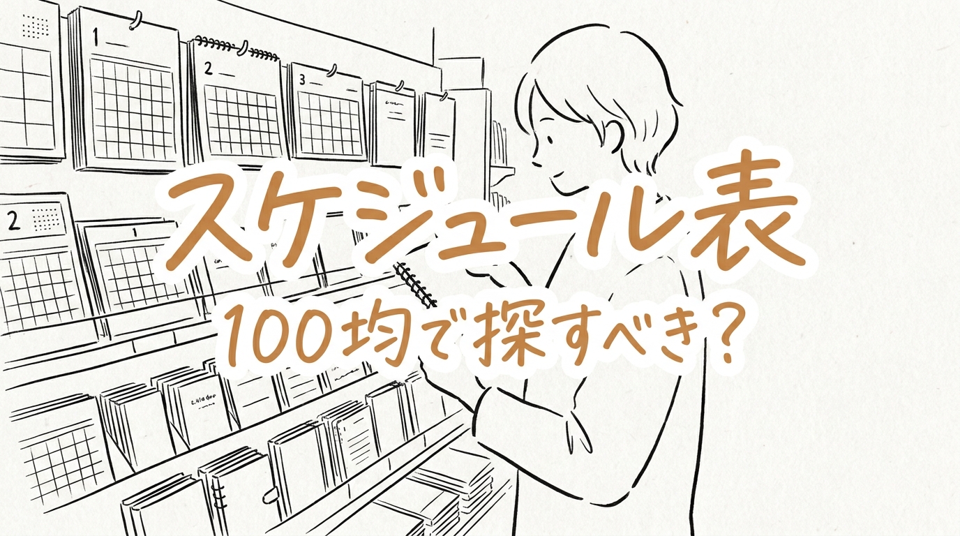 スケジュール表 100均で探すべき？