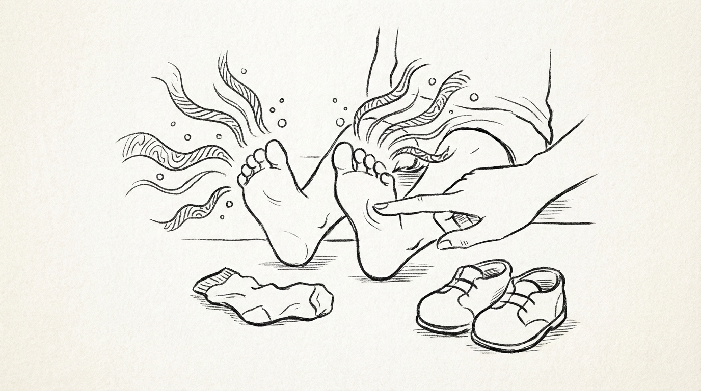 毎日の生活で見られる足の敏感なサイン